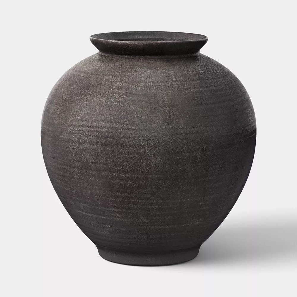 Large Rustic Black Ceramic Vase - Threshold, Target